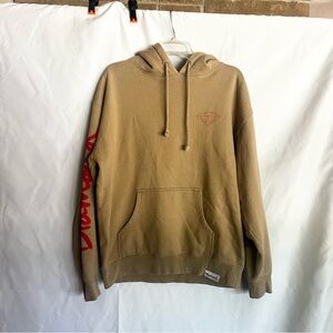 Diamond Supply Co Tan Sweatshirt with Sleeve Graphics Size Large